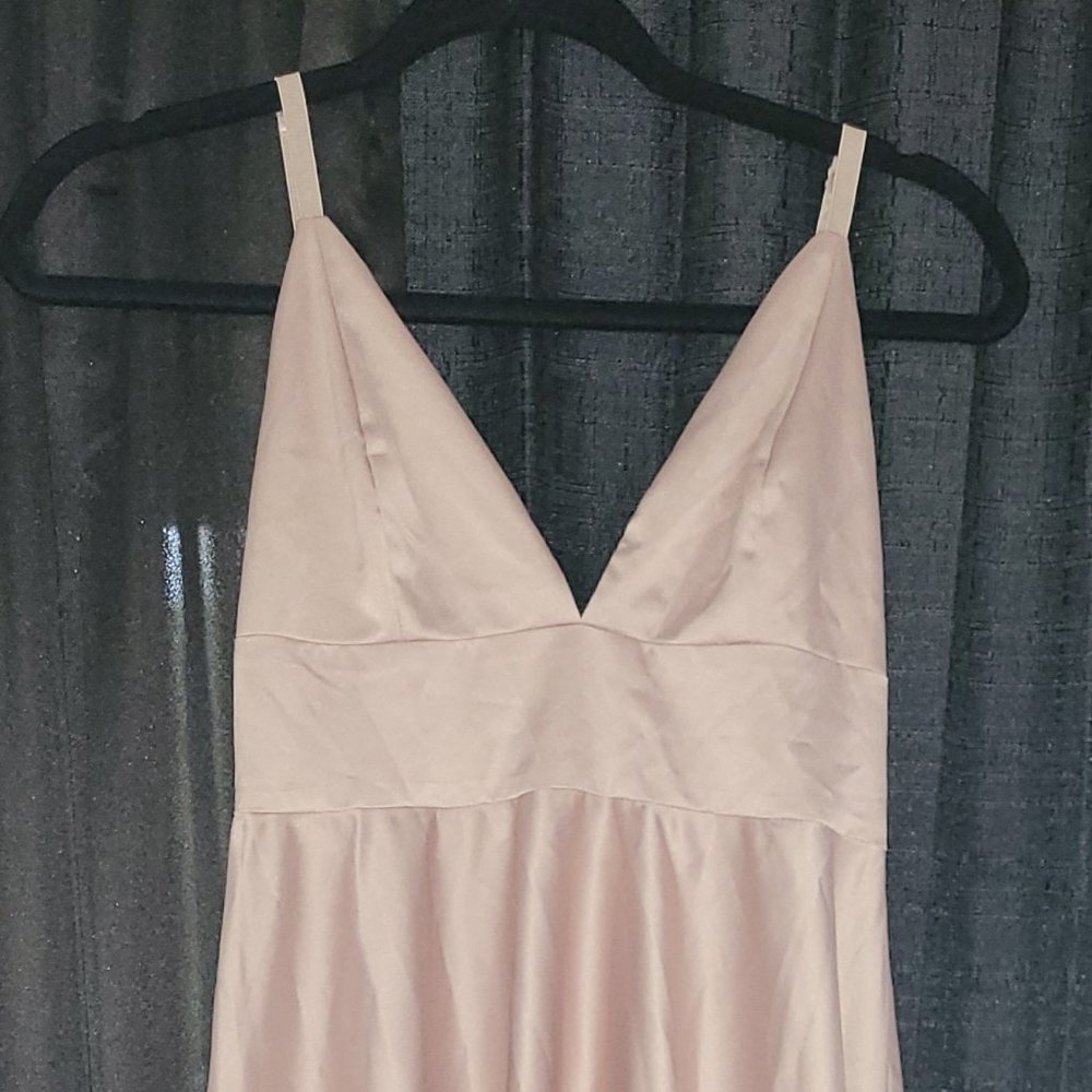 Women's Champagne High-Low Dress